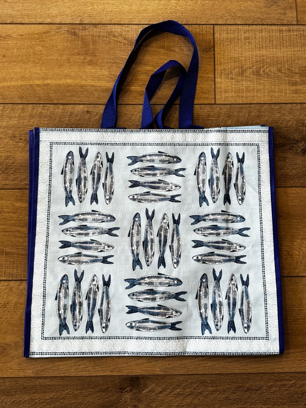 Homegoods TJMaxx Marshalls Viral Sardine Print Reusable Shopper Tote Bag NWOT